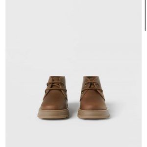 Zara Kids Baby Leather Boots, Brown, 6.5 (5.3 inches)